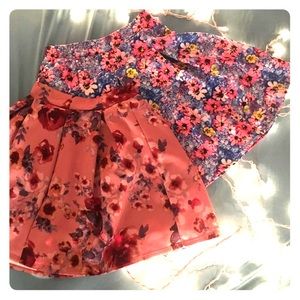 flower print skirts
